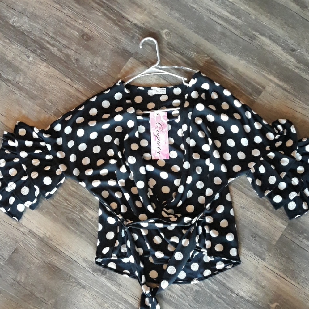 Poka dot blouse